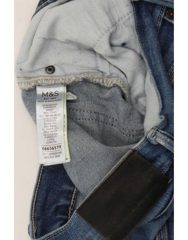 Marks & Spencer Jean slim vieilli pour homme W28 L33 en coton bleu
