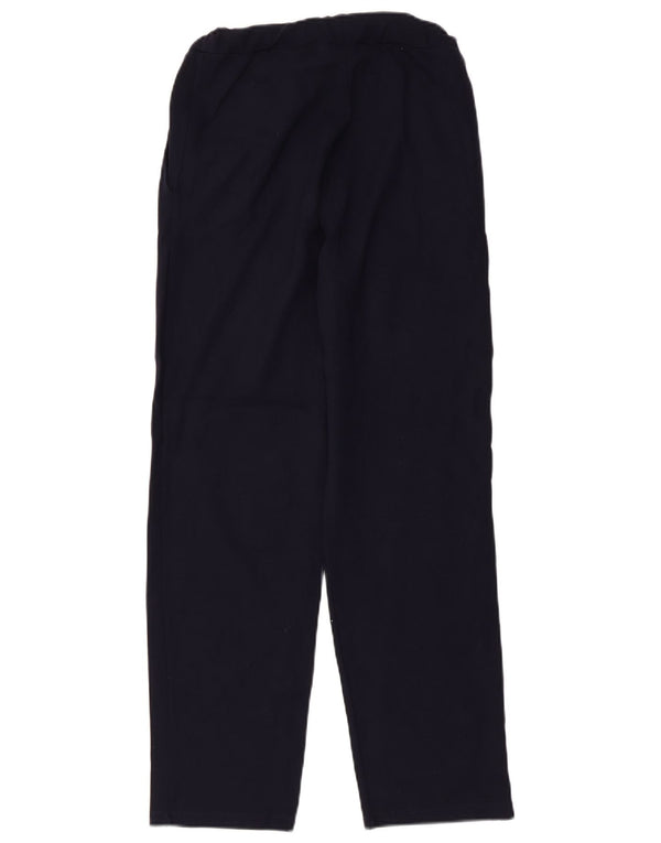 Zara Pantalon De Survêtement Femme UK 8 Small Bleu Marine Viscose
