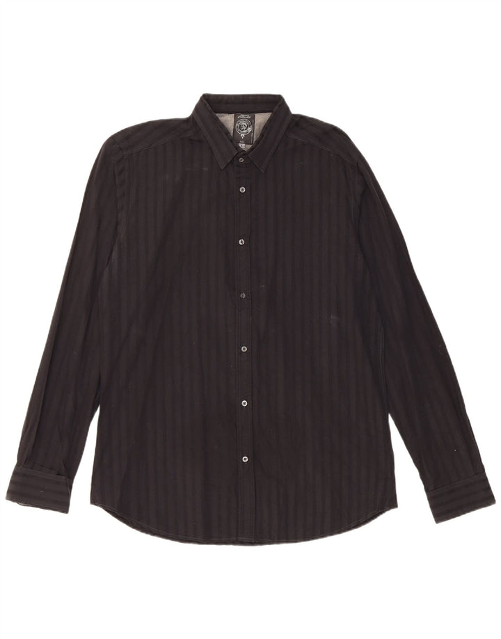 Chemise Homme Diesel Large Coton Rayé Noir