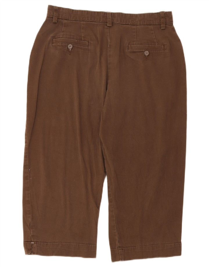 LEE Pantalon Capri Femme US 12 Large W32 L20 Coton Marron