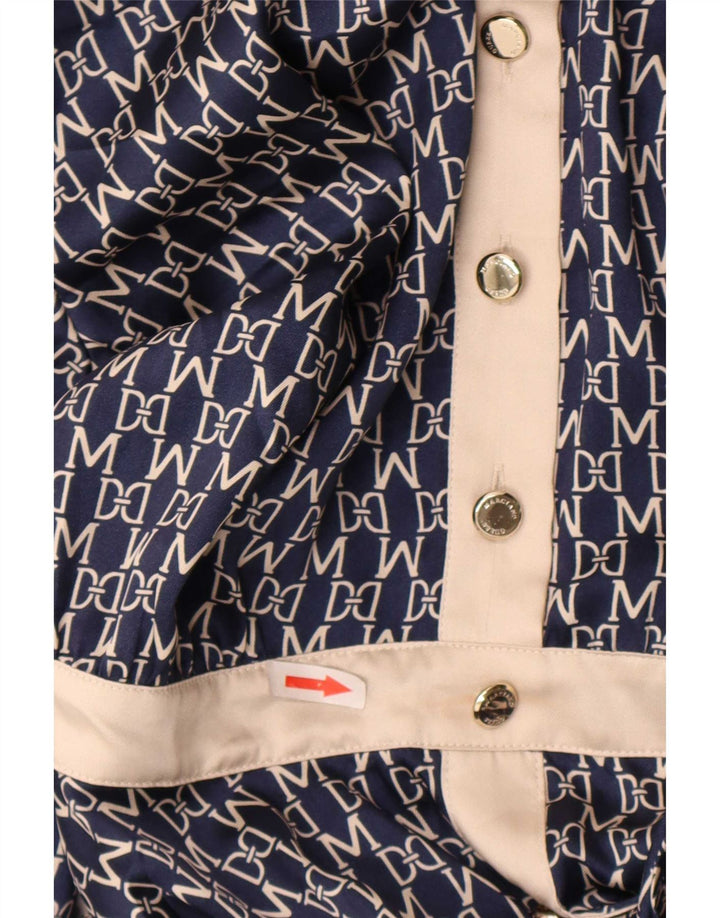 Guess By Marciano Robe trapèze à motif abstrait pour femme US 6 Bleu marine moyen