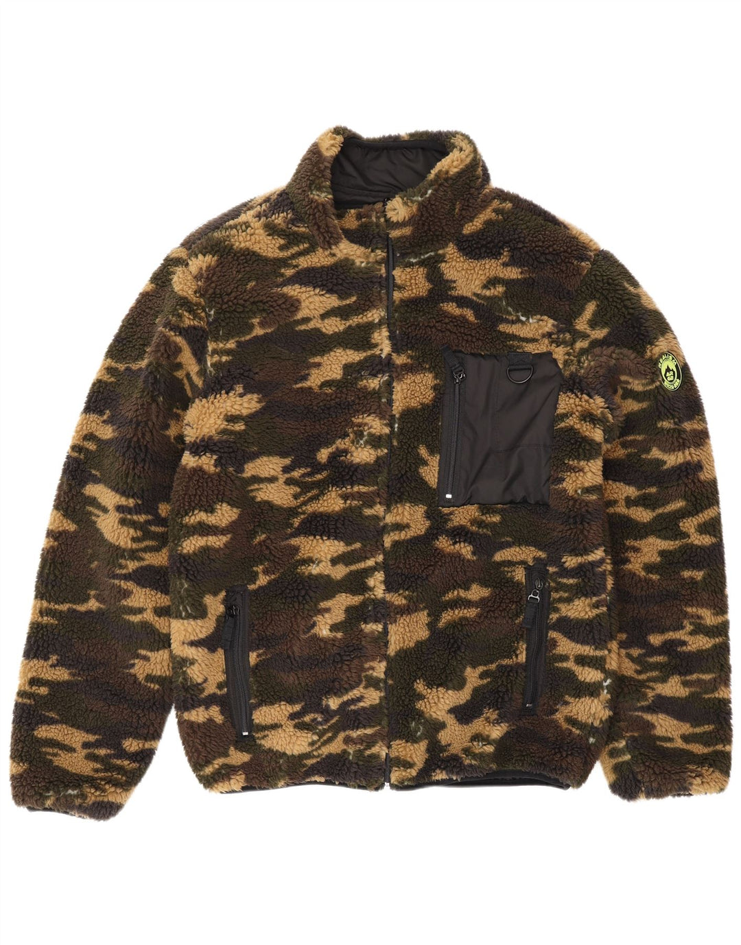 CHAPTER Veste réversible en polaire pour homme UK 38 Medium Kaki Camouflage