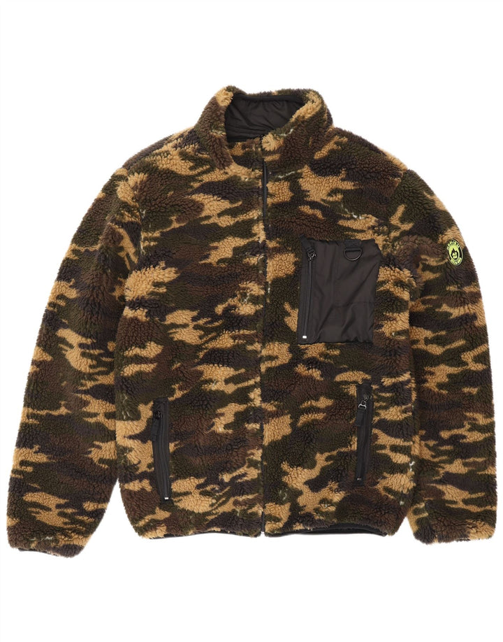 CHAPTER Veste réversible en polaire pour homme UK 38 Medium Kaki Camouflage
