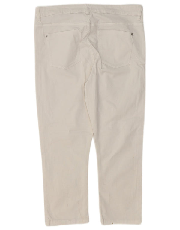 Marks & Spencer Jean court super skinny pour femme UK 14 Large W32 L22 Blanc