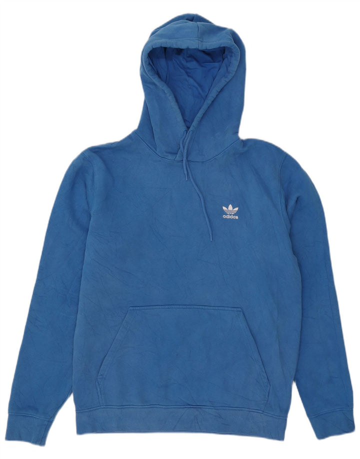 Adidas Pull à capuche pour homme en coton bleu moyen