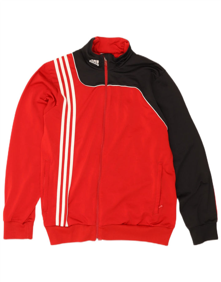 ADIDAS Veste de survêtement pour homme UK 38/40 Polyester color block rouge moyen