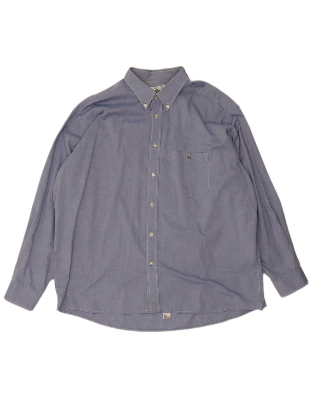 Lacoste Chemise Homme Taille 45 XL Bleu Coton