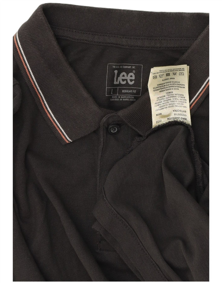 Lee Polo Regular Fit Homme Grand Gris Coton