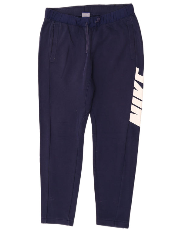Nike Pantalon de survêtement graphique pour homme en coton bleu Taille S