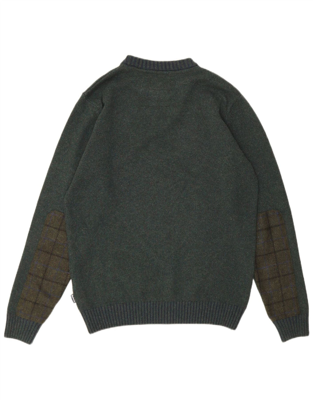 Barbour Pull à col rond pour homme en laine color block vert