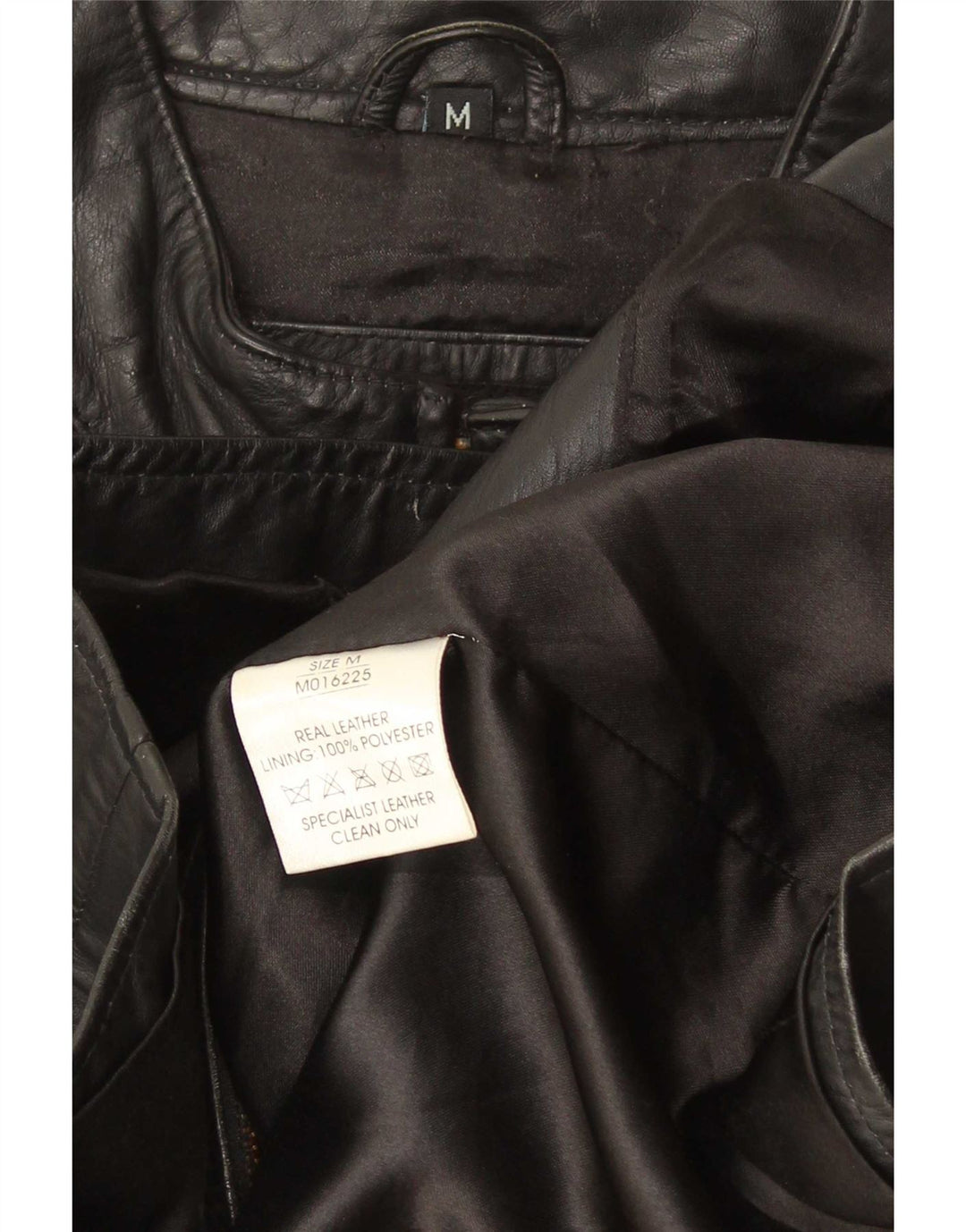 Lee Cooper Veste en cuir pour homme UK 38 Medium Noir Rayé