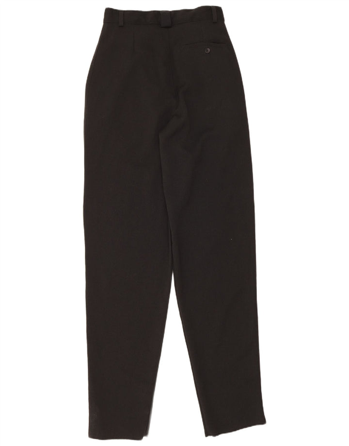 Pantalon de costume vintage femme chevillé IT 44 Medium W26 L35 Polyester noir