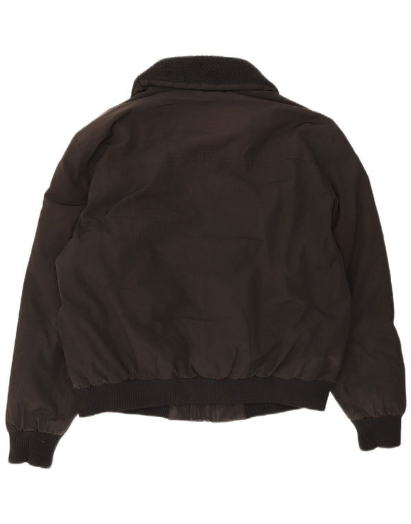 Zara Veste bomber rembourrée pour homme UK 40 Large Noir Polyester