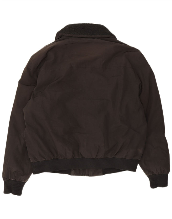 Zara Veste bomber rembourrée pour homme UK 40 Large Noir Polyester