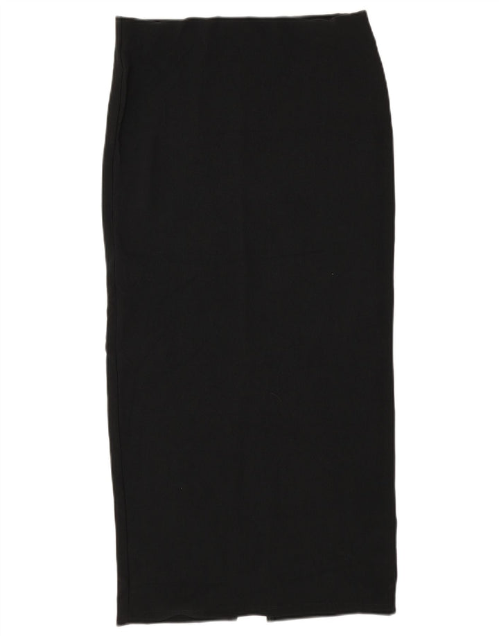 Zara Femme Jupe Midi Taille Haute Large W30 Noir Polyester