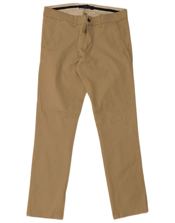 Zara Pantalon Chino Slim Homme EU 40 Moyen W34 L32 Beige