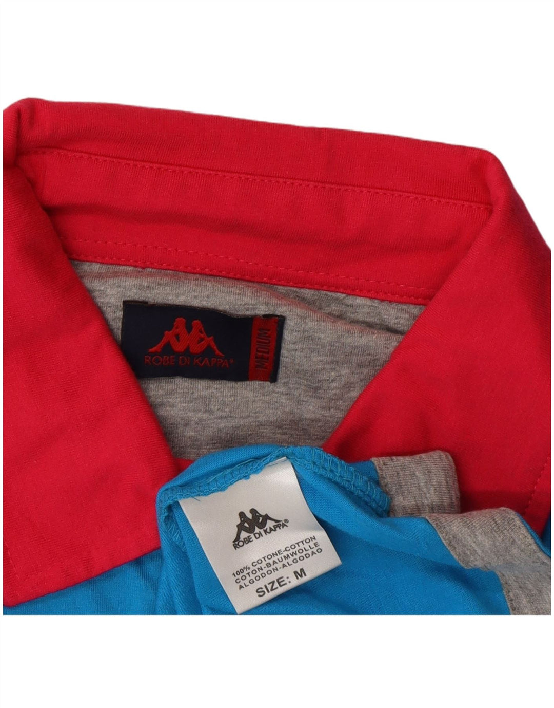 Kappa Polo Homme Bleu Moyen Rayé Coton