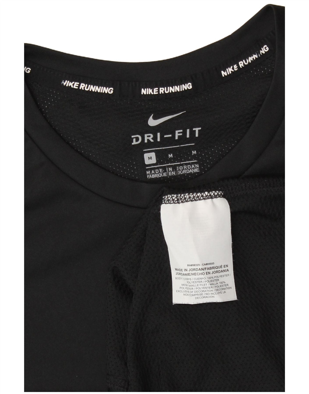 Nike Hommes Dri Fit T-Shirt Haut Noir Moyen Polyester