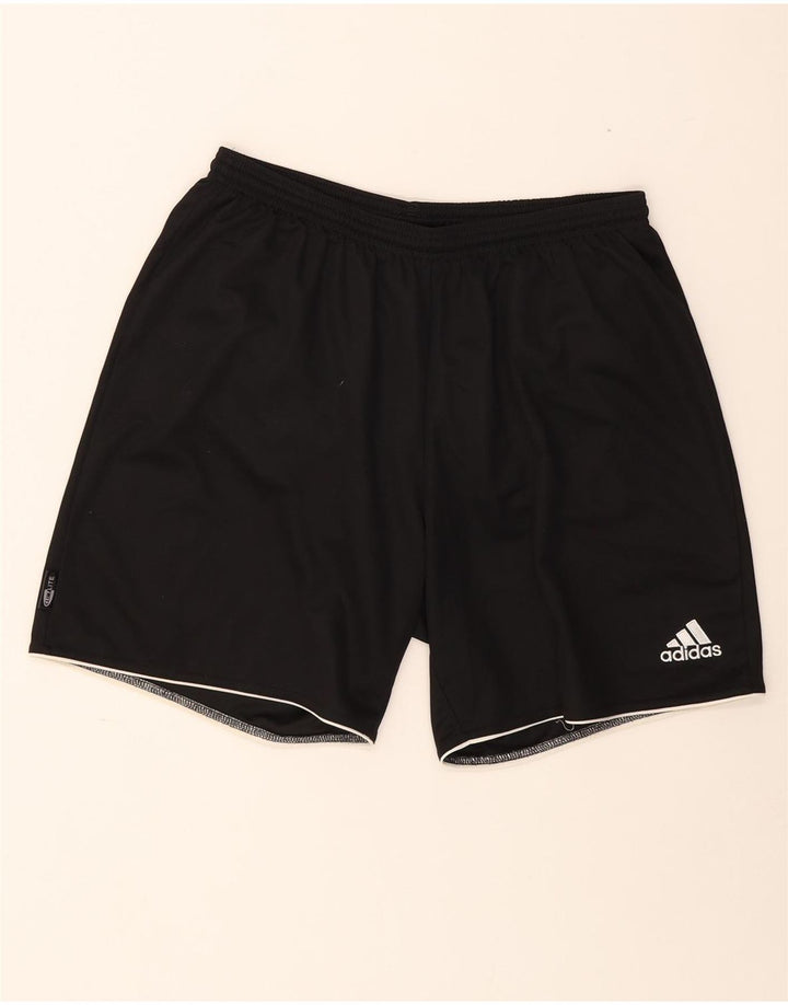 Adidas Hommes Climalite Sport Shorts Grand Noir Rayé Polyester