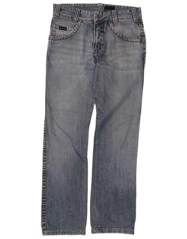 Calvin Klein Jean droit femme W32 L31 bleu