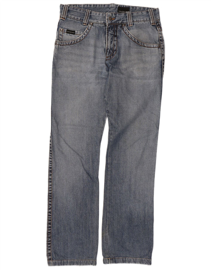 Calvin Klein Jean droit femme W32 L31 bleu