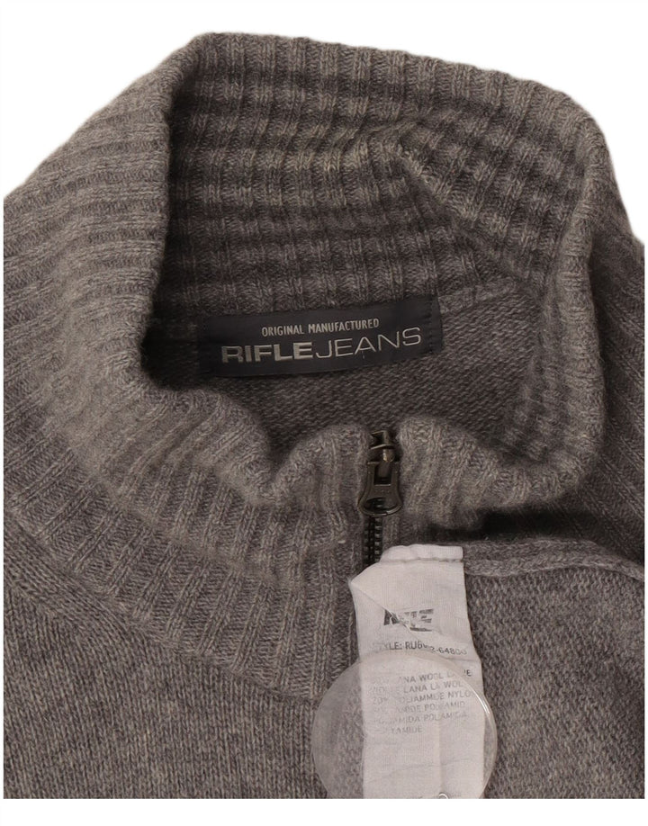 Rifle Cardigan Homme Pull 2XL Gris Laine