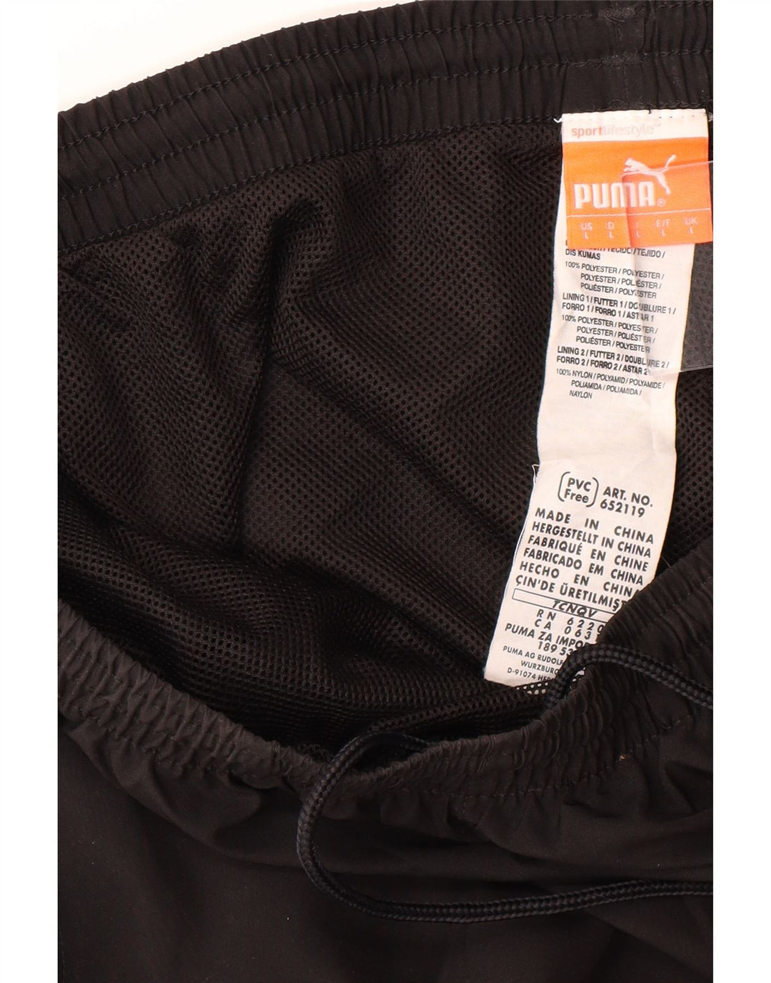 PUMA Mens Tracksuit Trousers Large  Black Polyester