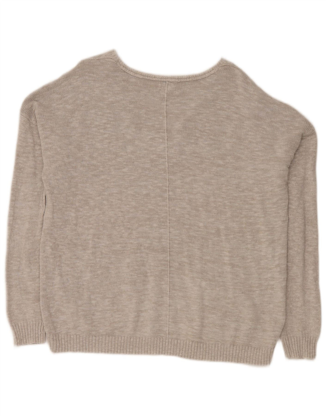 Fat Face Pull surdimensionné à col en V pour femme UK 16 Large Gris Coton