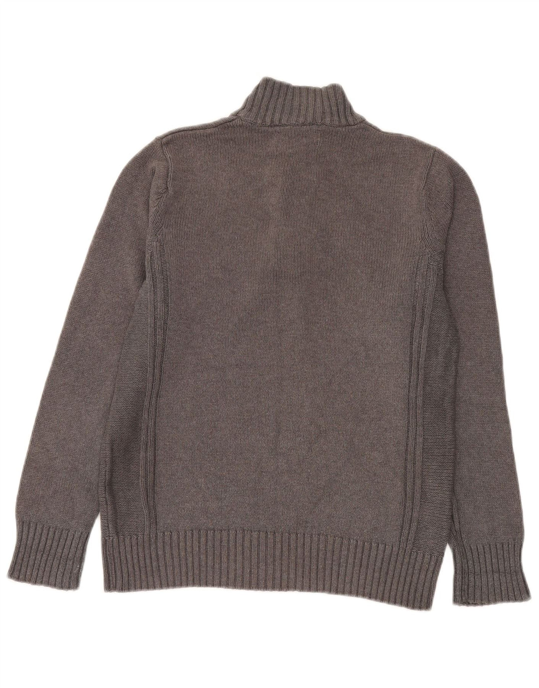 Marks & Spencer Pull bleu Harbor à col boutonné pour homme, petit gris