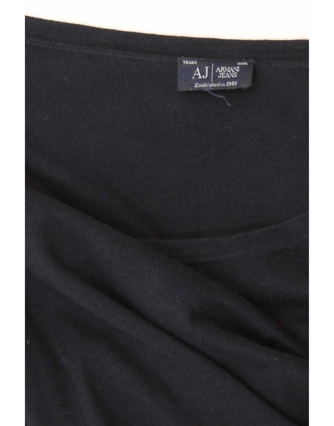 Armani Jeans Haut à manches longues pour femme UK 12 Bleu marine moyen