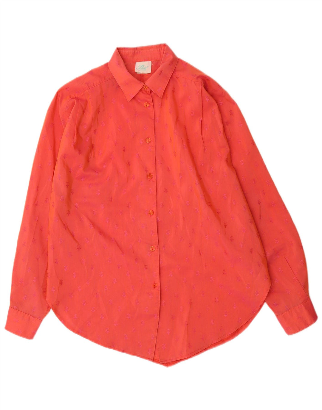 chemise à manches longues femme vintage EU 38 Coton moucheté rouge moyen