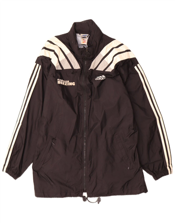 Adidas Veste de pluie pour homme UK 40/42 Medium Noir Colorblock Nylon