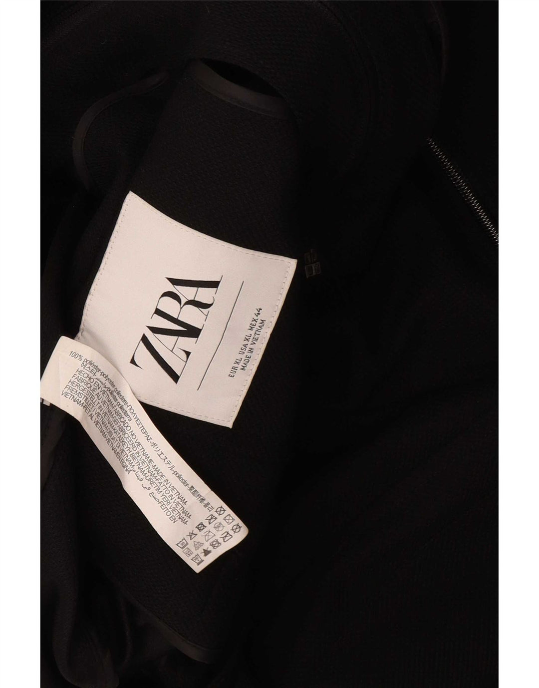 Zara Veste utilitaire pour homme UK 42 XL Noir Polyester