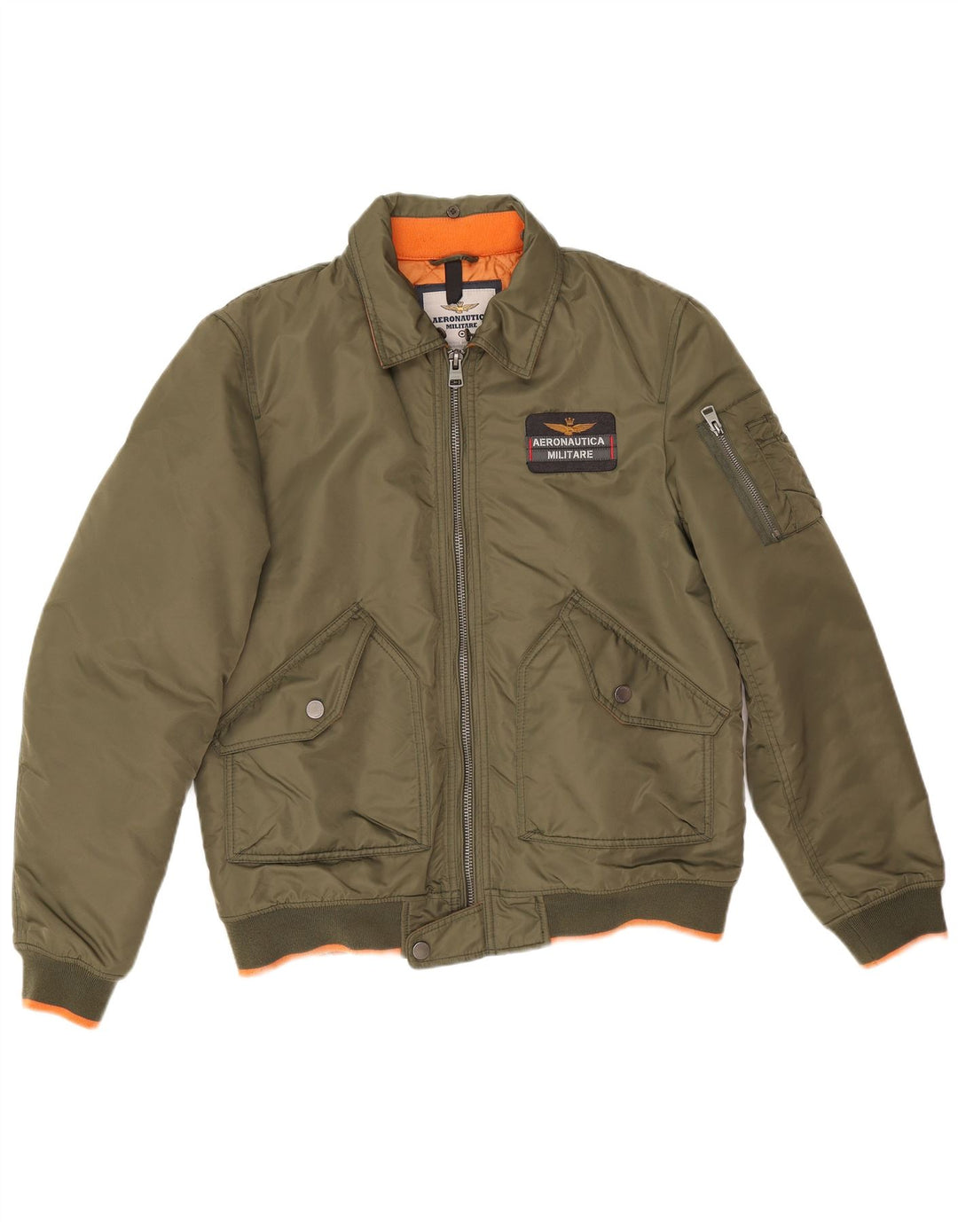 Aeronautica Militare Veste Bomber Homme IT 50 Nylon Kaki Moyen