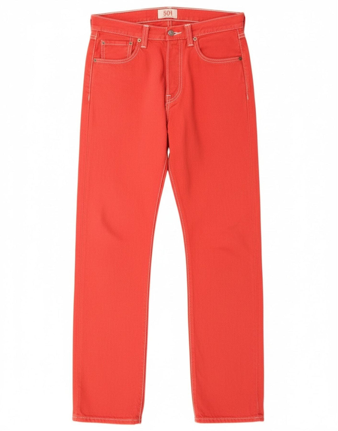 Levi's Jean Droit 501 Femme Rouge W29 L32 Coton