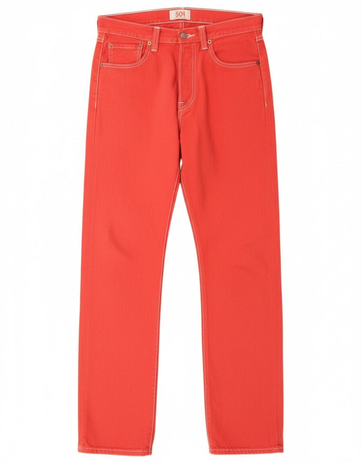 Levi's Jean Droit 501 Femme Rouge W29 L32 Coton