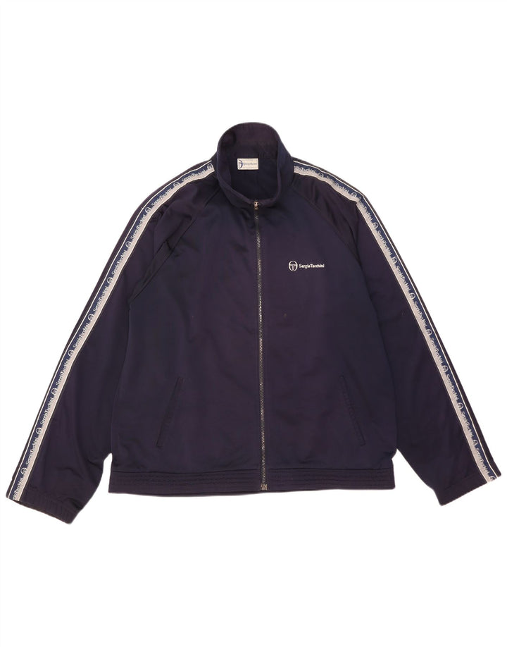 Sergio Tacchini Veste de survêtement graphique pour homme XL Bleu marine