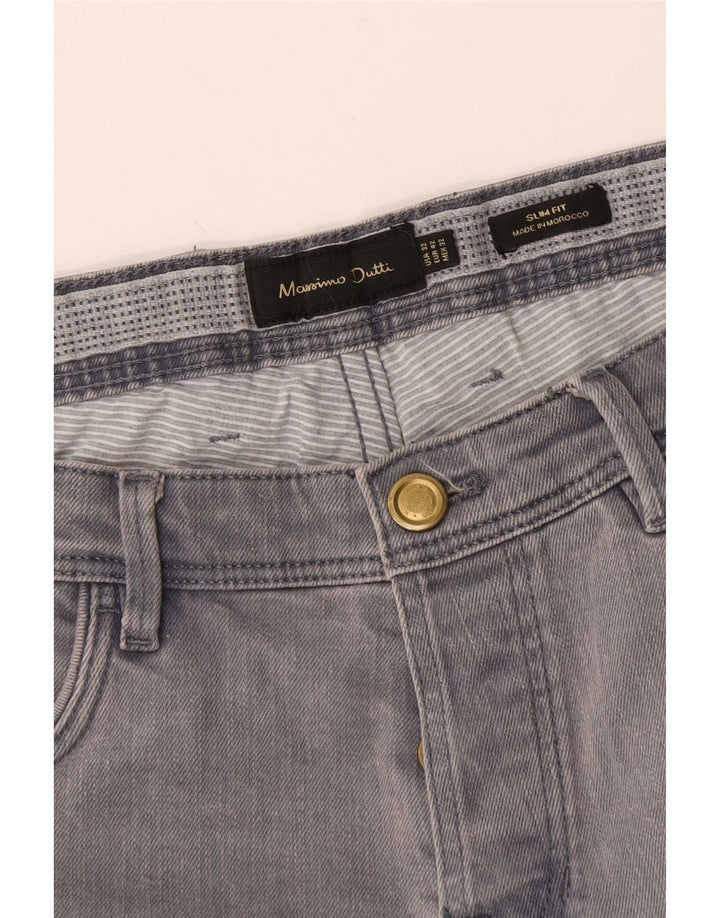 Massimo Dutti Jean slim pour homme EU 42 Large W32 L29 Gris