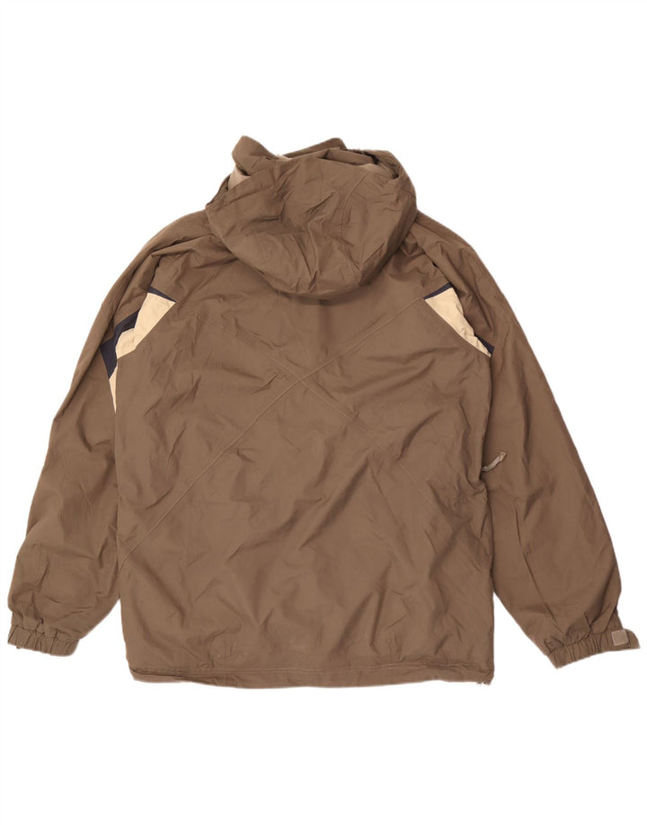 Helly Hansen Veste de pluie à capuche pour homme UK 38 Marron moyen Nylon colour block