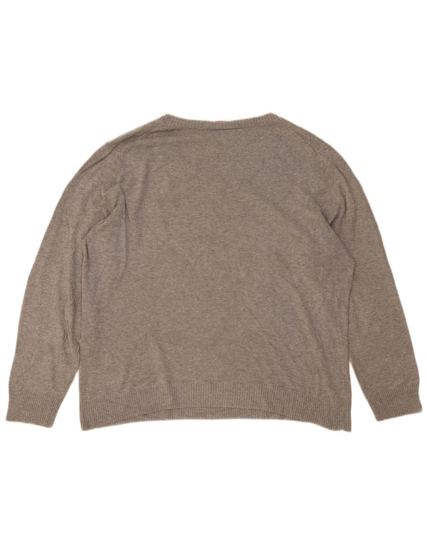 Puma Pull col V Homme XL Gris Coton