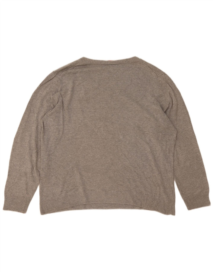 Puma Pull col V Homme XL Gris Coton