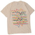 Adidas Mens Graphic T-Shirt Top Medium White Geometric Cotton
