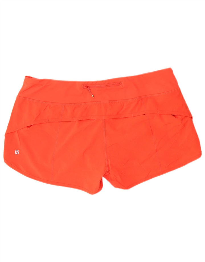 Lululemon Short de sport pour femme US 10 Large Orange Polyester