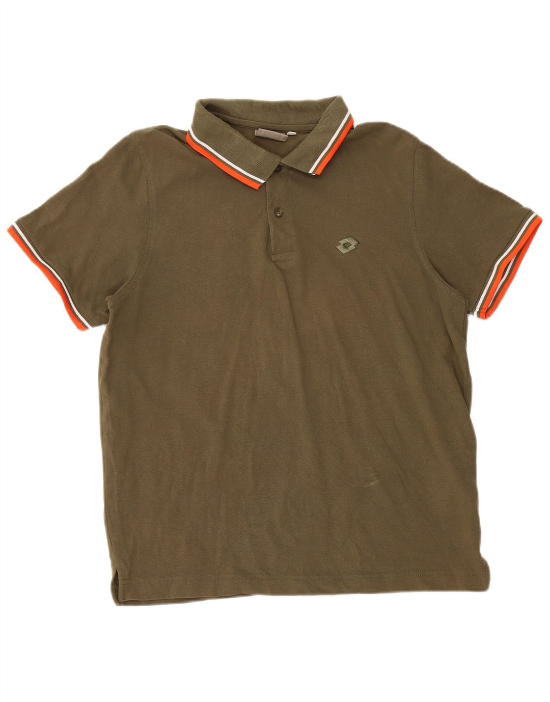 Lotto Polo Homme Petit Kaki Coton