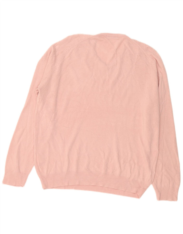 Marks & Spencer Pull Col V Homme XL Rose Acrylique