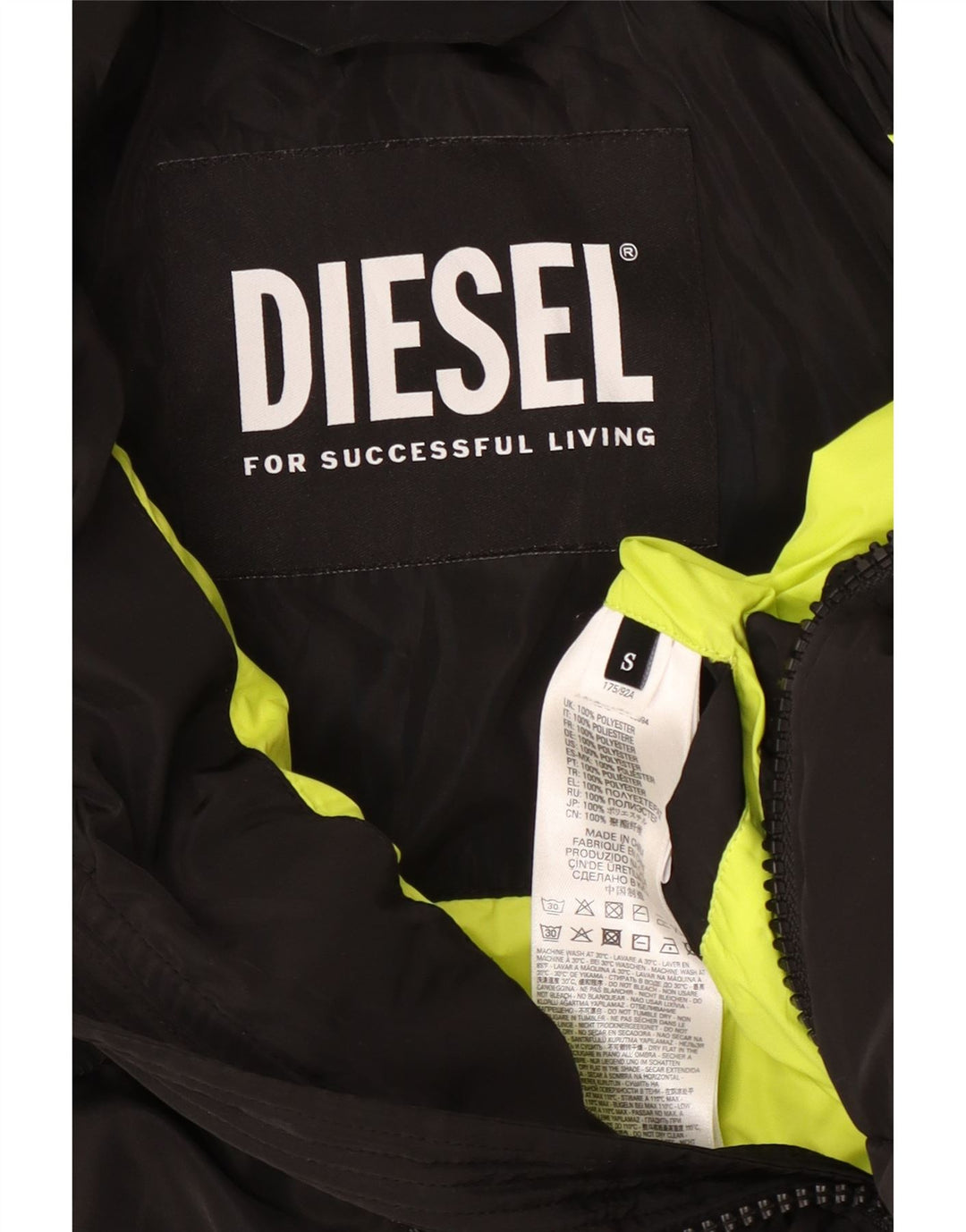 Diesel Veste matelassée pour homme UK 36 Small Noir