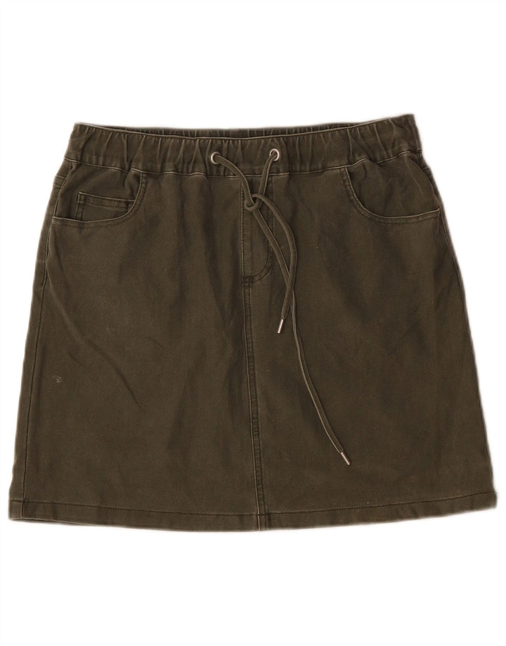 French Connection Mini Jupe Femme W30 Coton Kaki Moyen