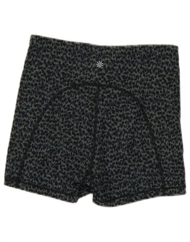 Athleta Short de sport pour femme UK 8 Petit gris imprimé animal Polyester