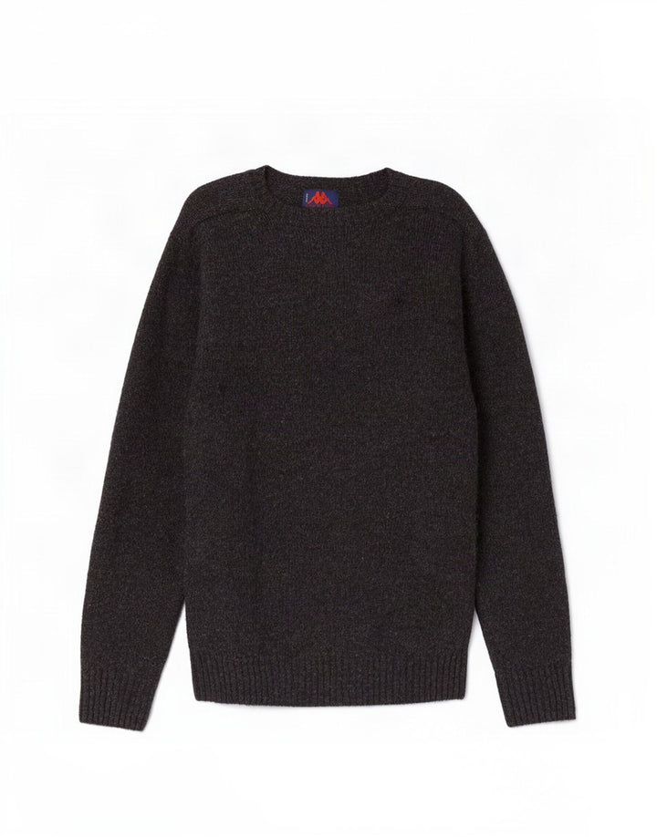 Kappa Pull à col rond pour homme en laine gris moyen
