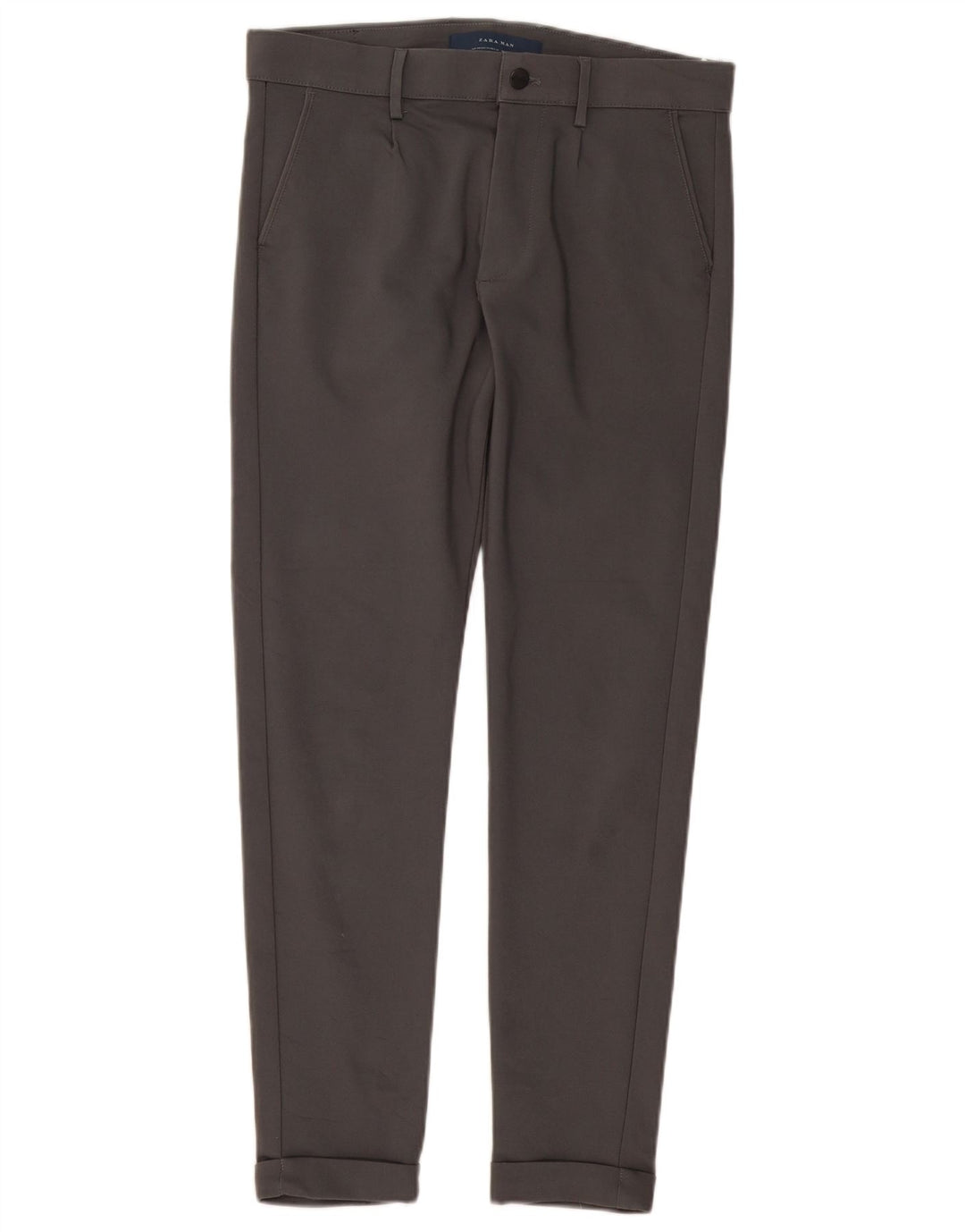 ZARA Pantalon Chino Slim Homme EU 40 Medium W31 L28 Gris Coton